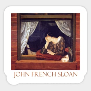 A Window on the Street by John French Sloan Sticker